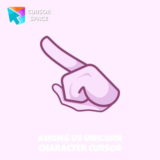Among Us Unicorn Character cursor arrow cursor